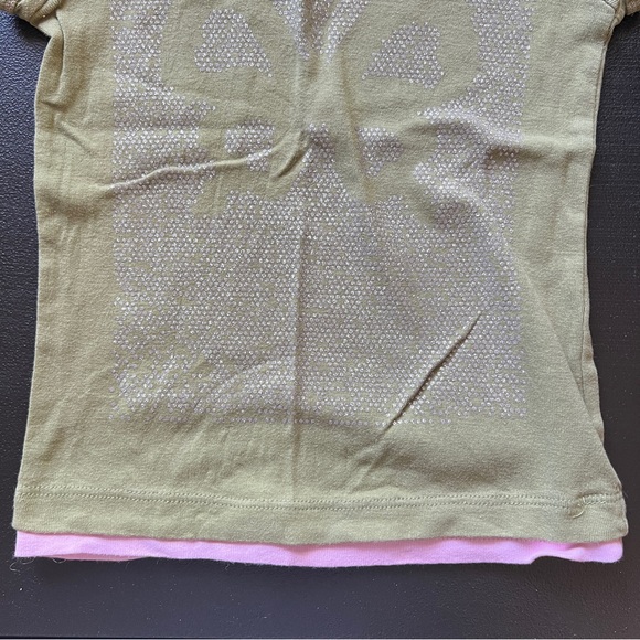 Y2K KnitWorks Butterfly Glitter Girls Tee Layered Puff Sleeve Top Size 6 - Picture 5 of 10